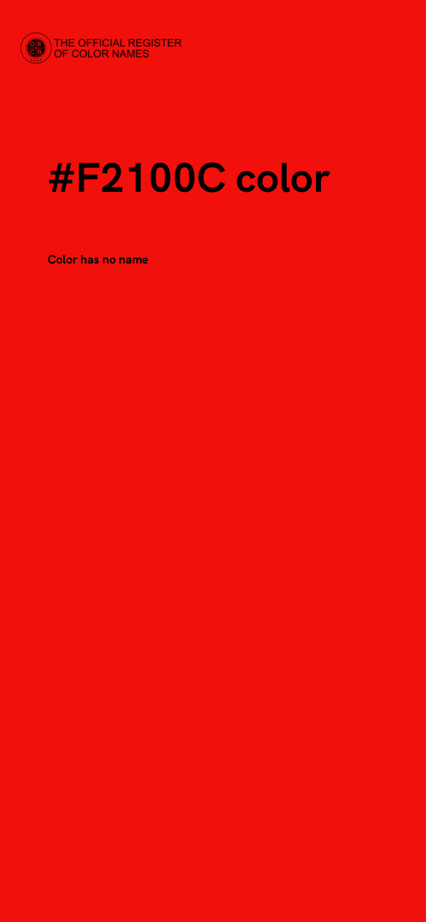 #F2100C color image