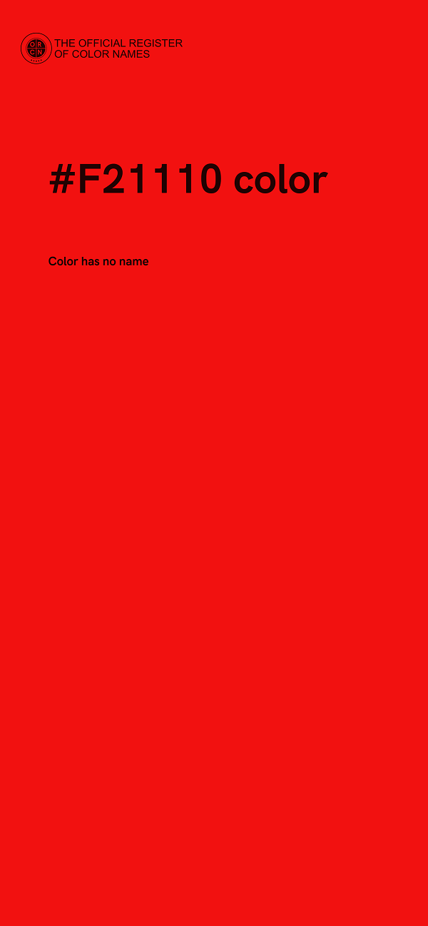 #F21110 color image