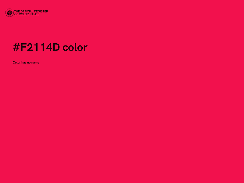 #F2114D color image