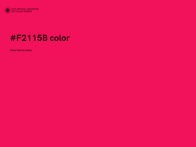 #F2115B color image