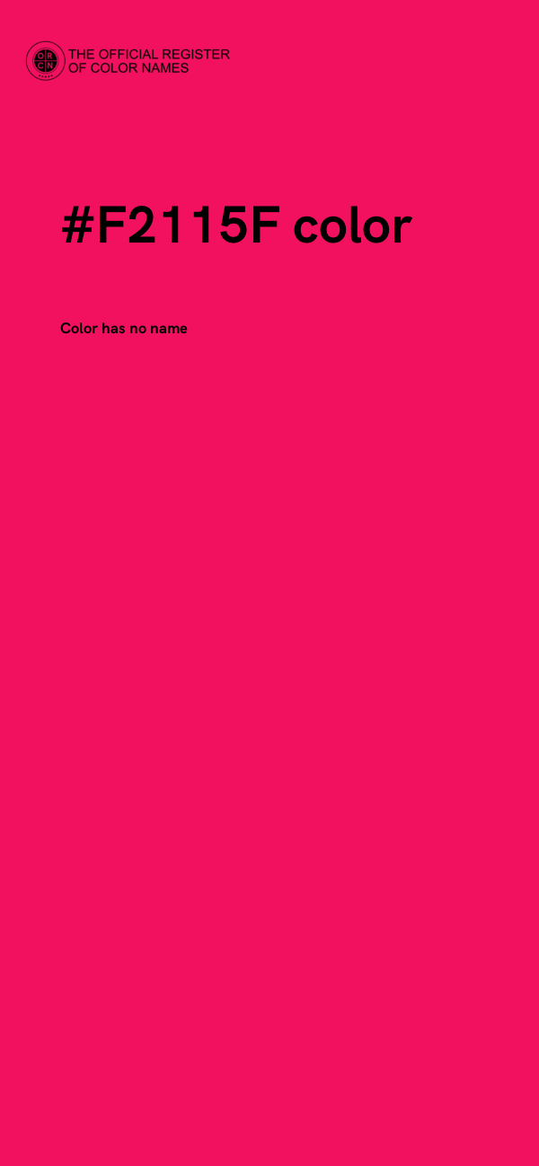 #F2115F color image