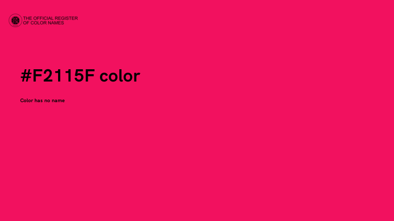 #F2115F color image