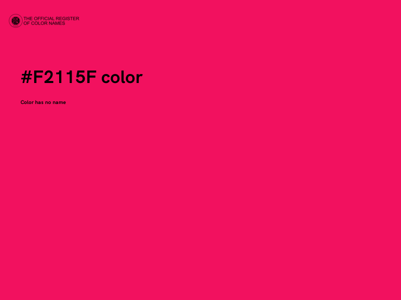 #F2115F color image