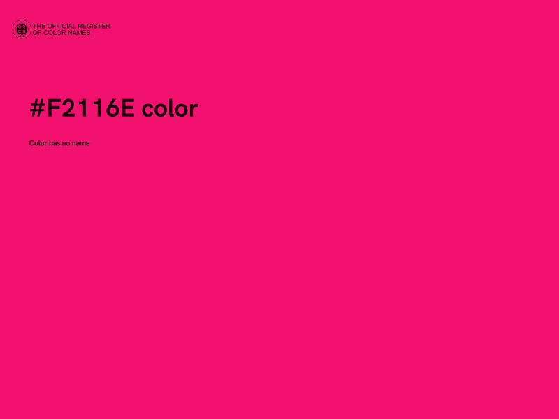 #F2116E color image