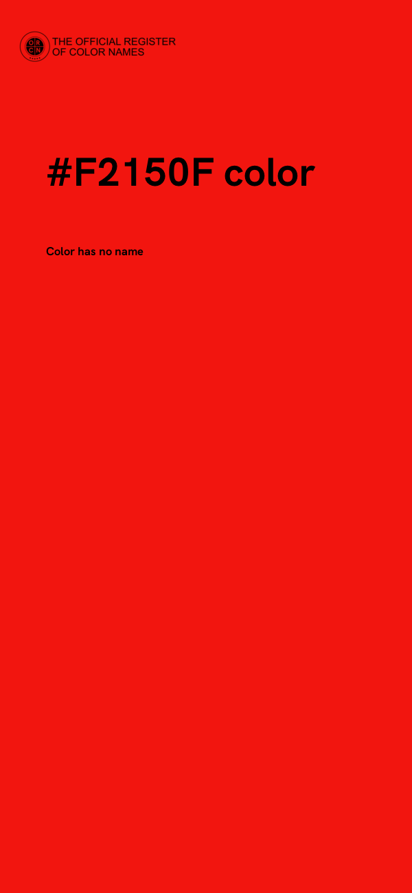 #F2150F color image