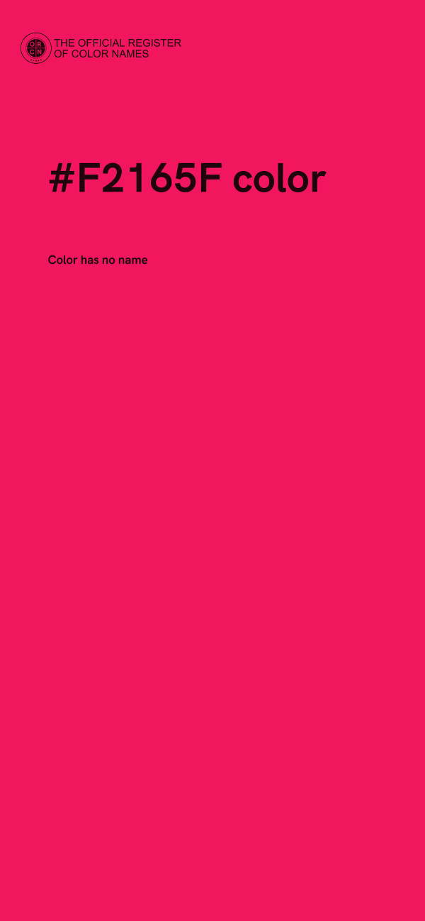 #F2165F color image
