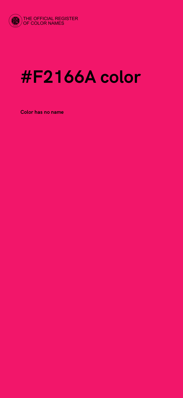#F2166A color image