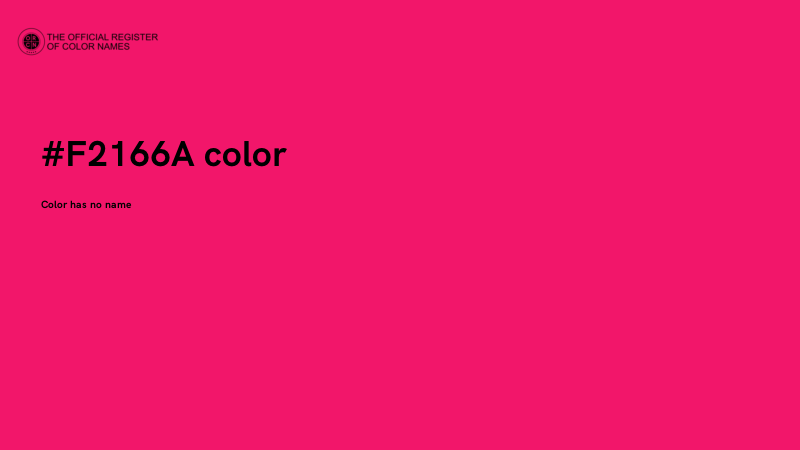 #F2166A color image