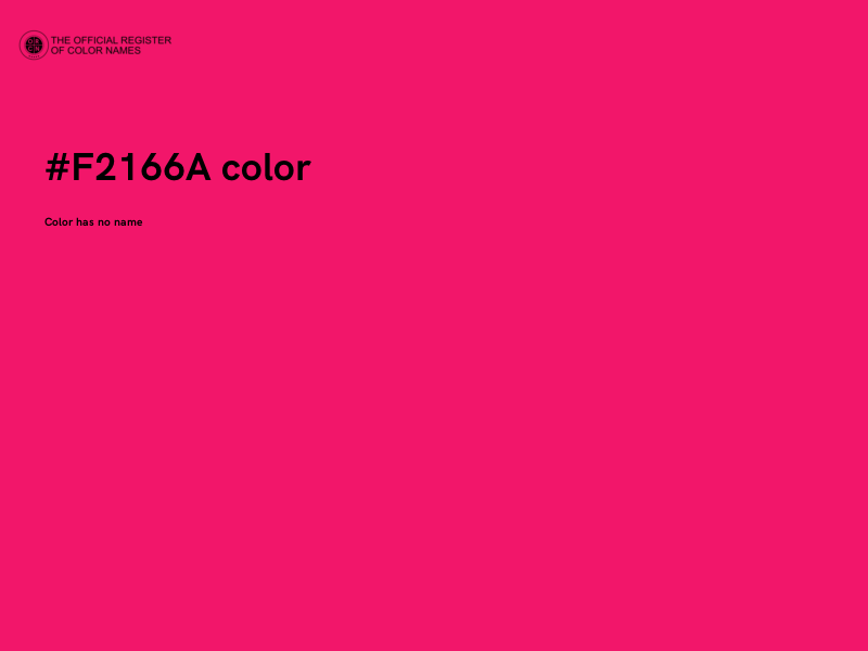 #F2166A color image