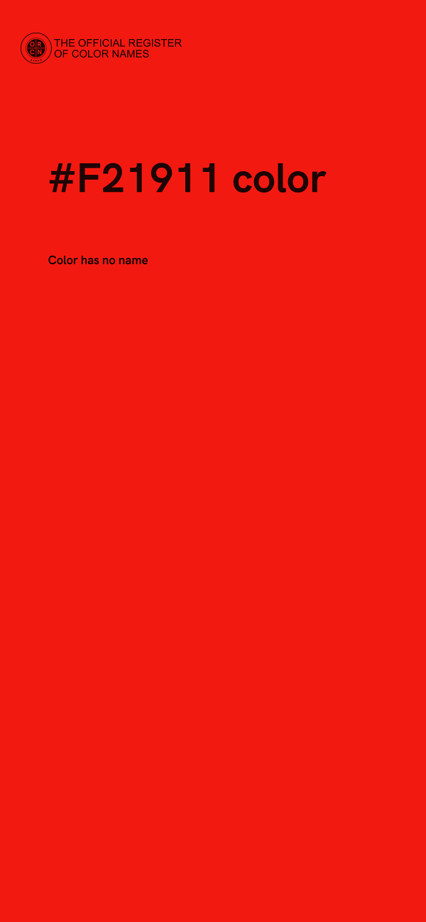 #F21911 color image