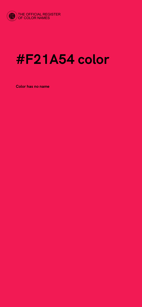 #F21A54 color image