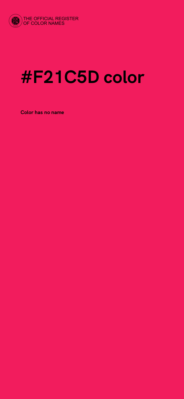 #F21C5D color image