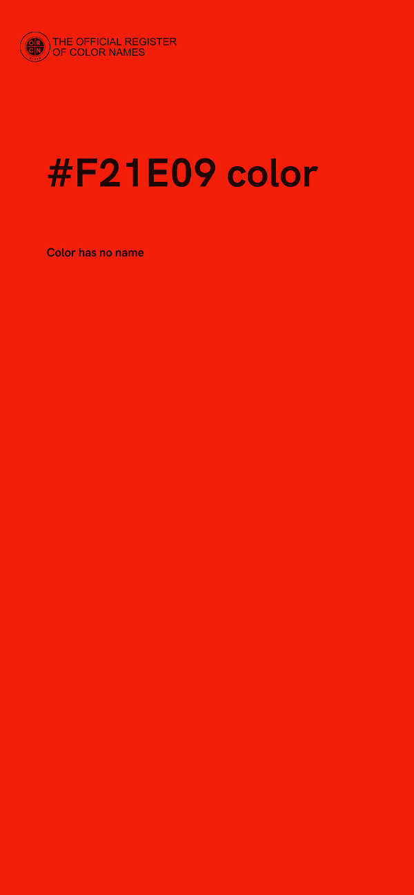 #F21E09 color image