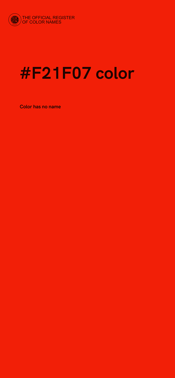 #F21F07 color image