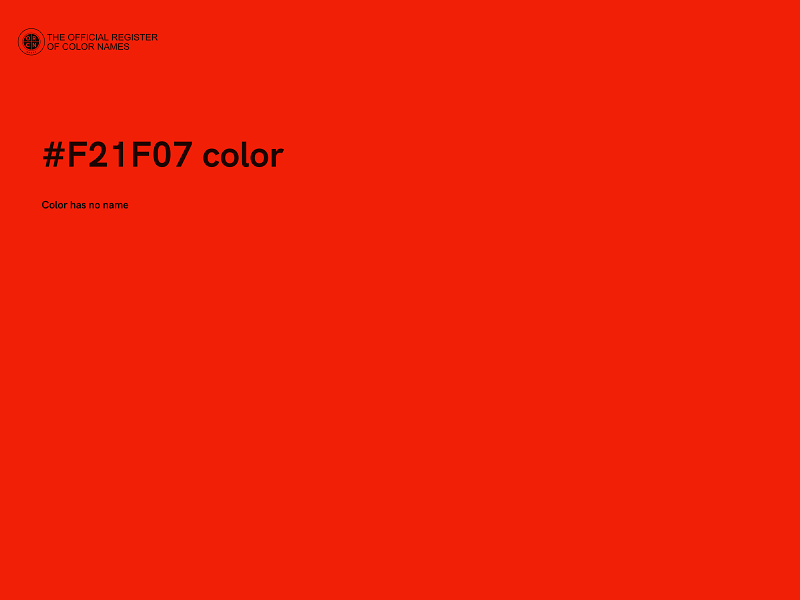 #F21F07 color image