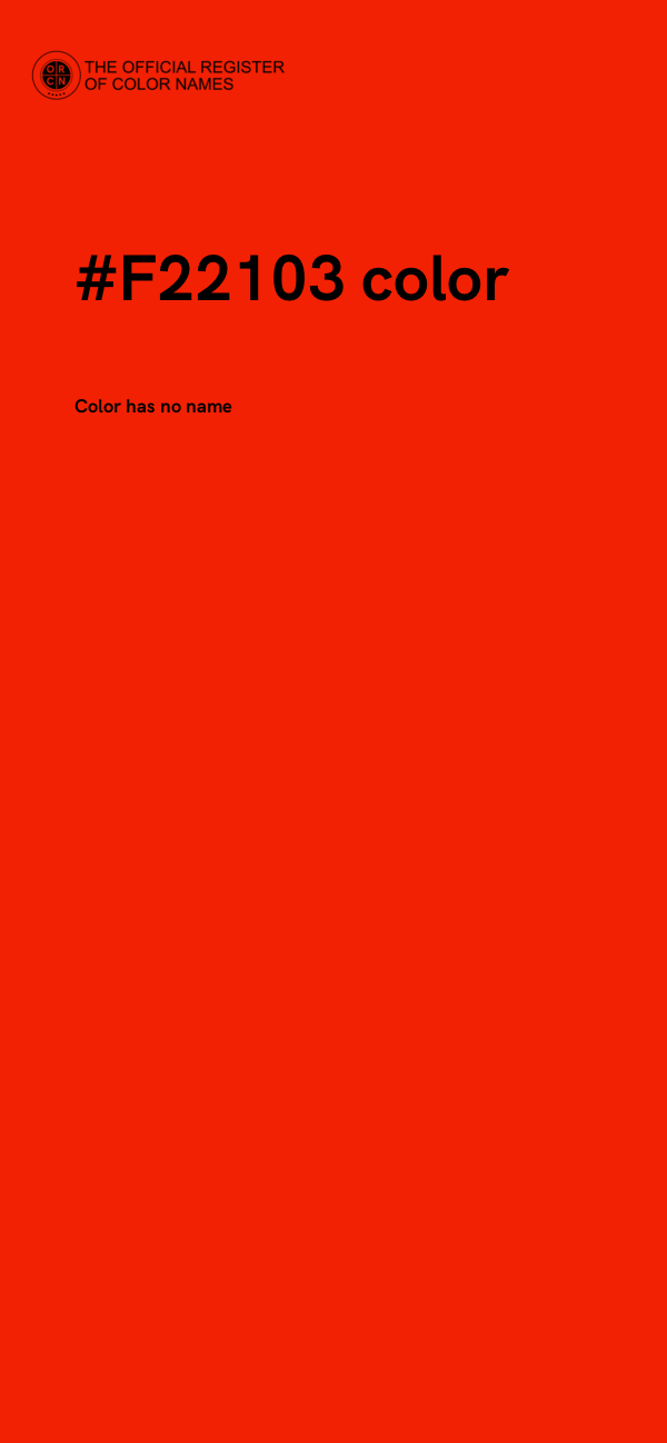 #F22103 color image