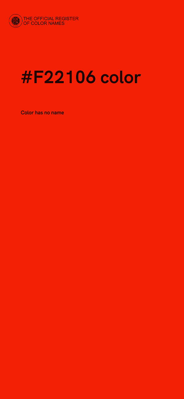 #F22106 color image