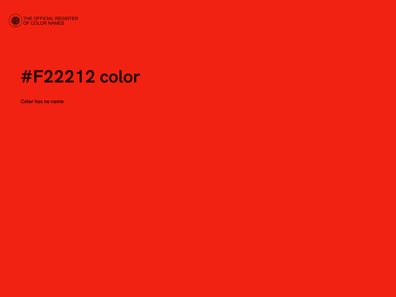 #F22212 color image