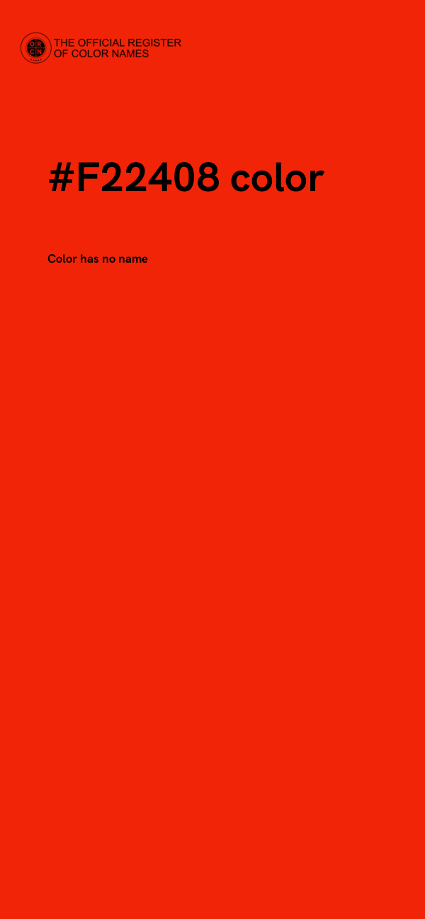 #F22408 color image