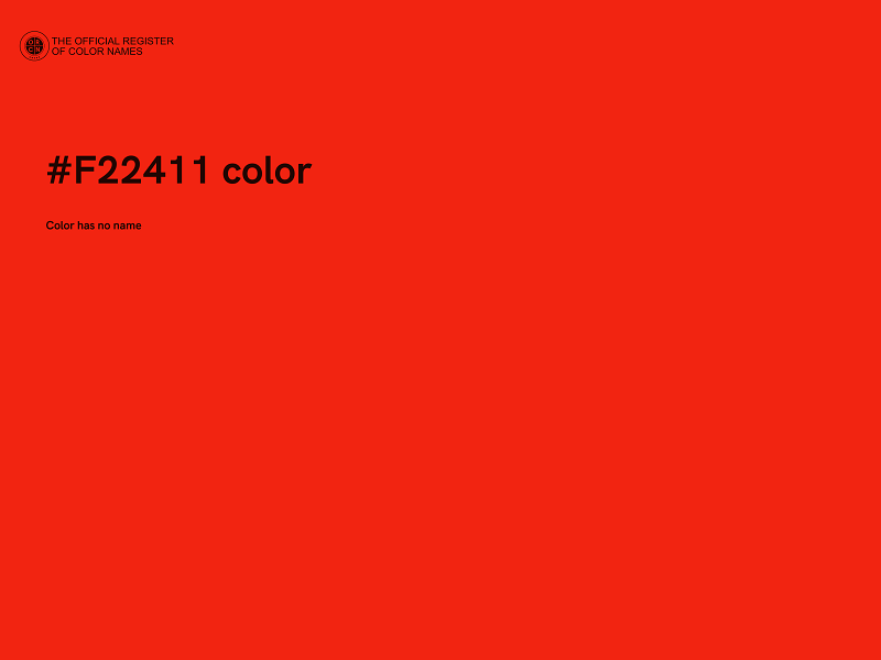 #F22411 color image