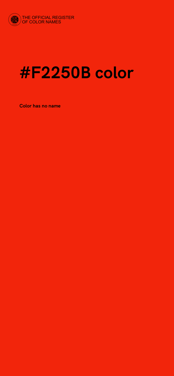#F2250B color image