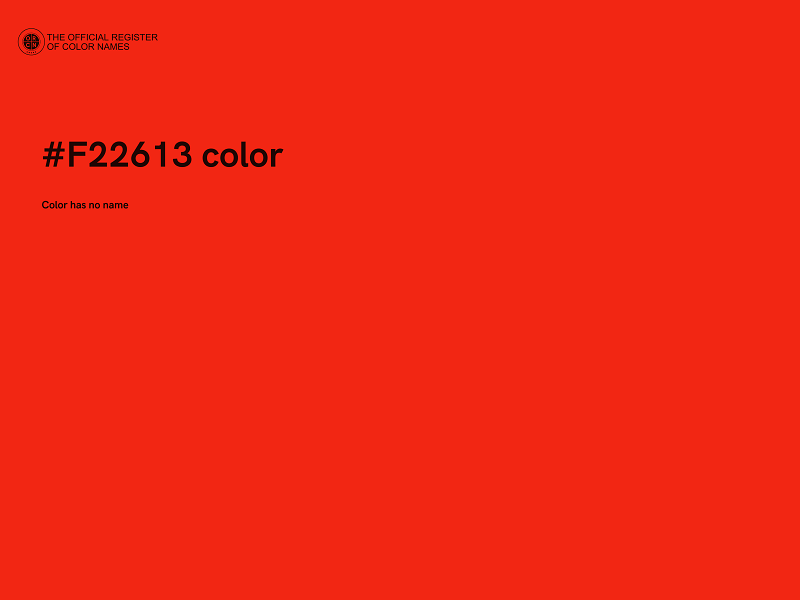 #F22613 color image