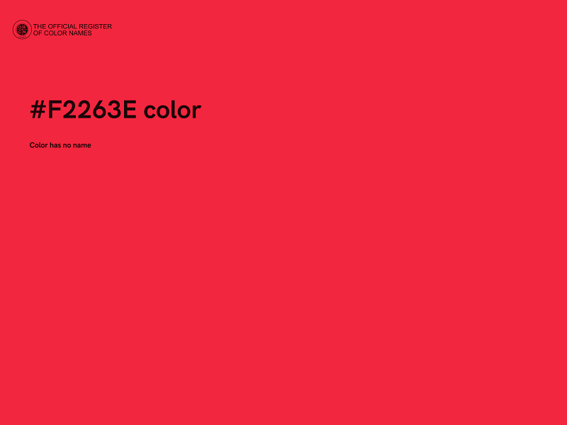 #F2263E color image