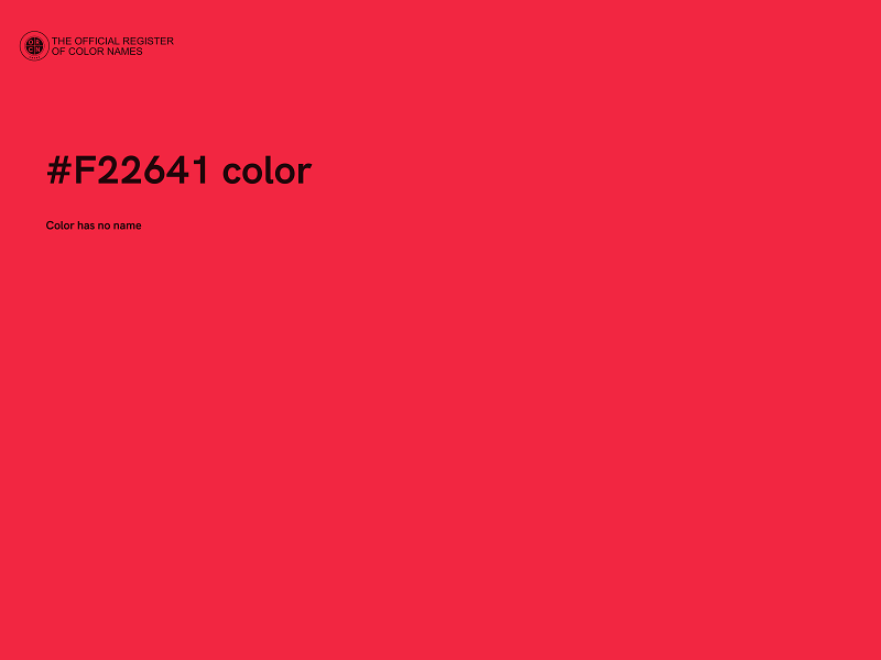 #F22641 color image