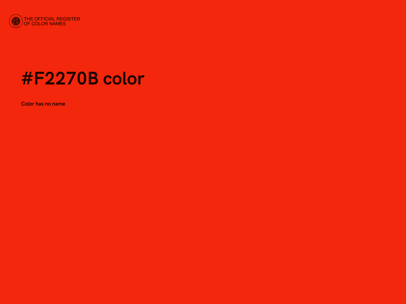 #F2270B color image