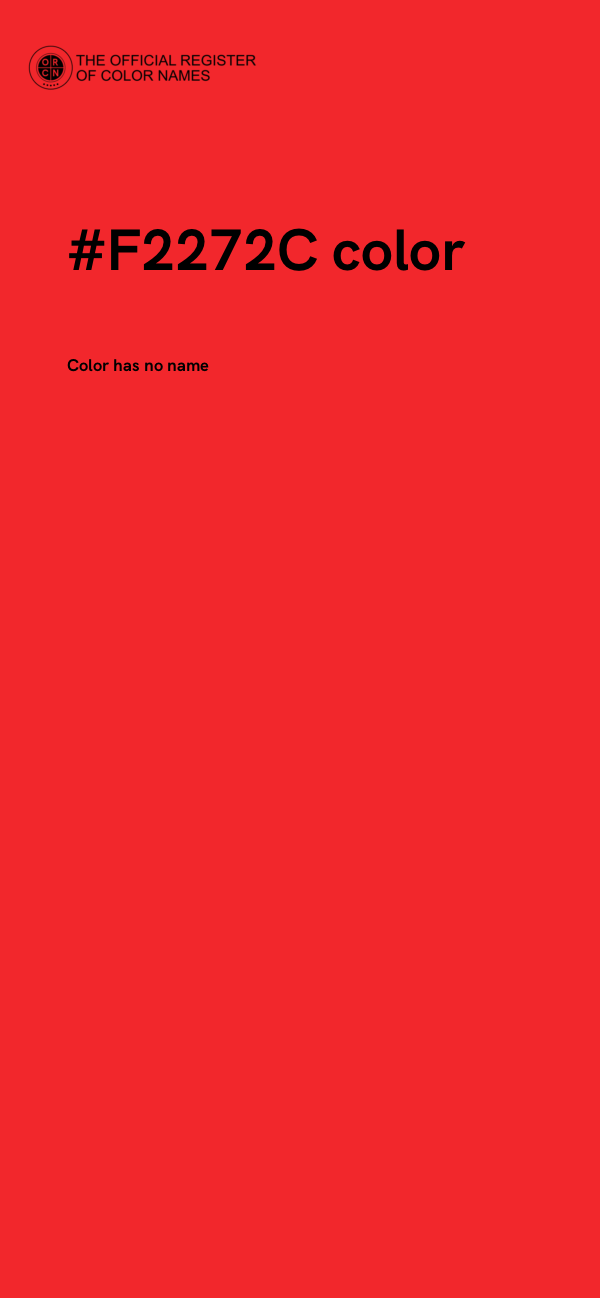 #F2272C color image