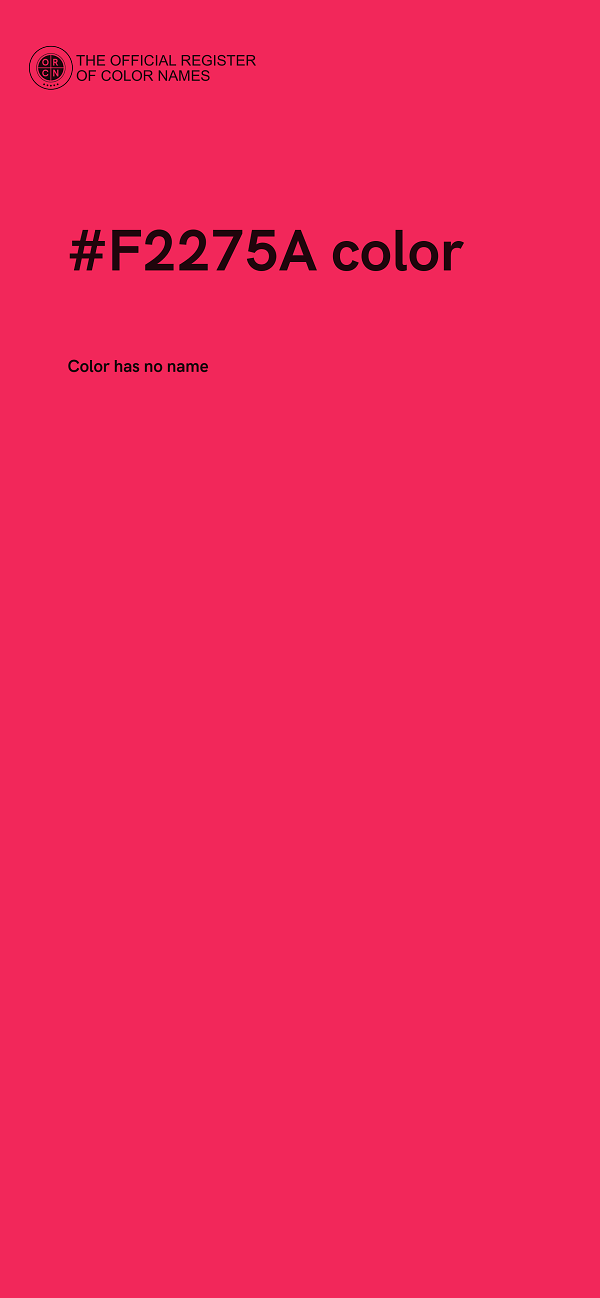 #F2275A color image