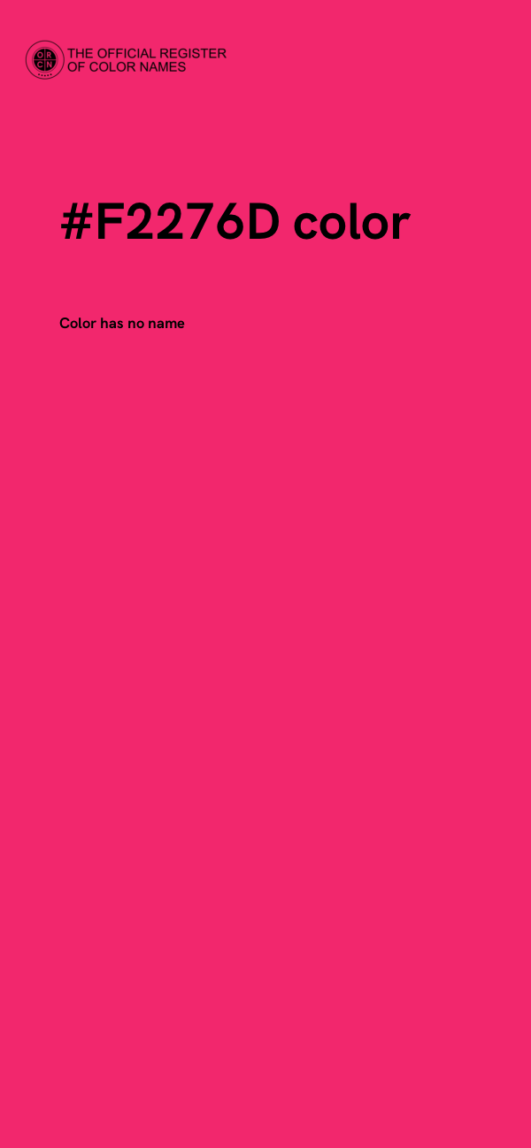 #F2276D color image