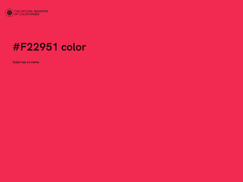 #F22951 color image