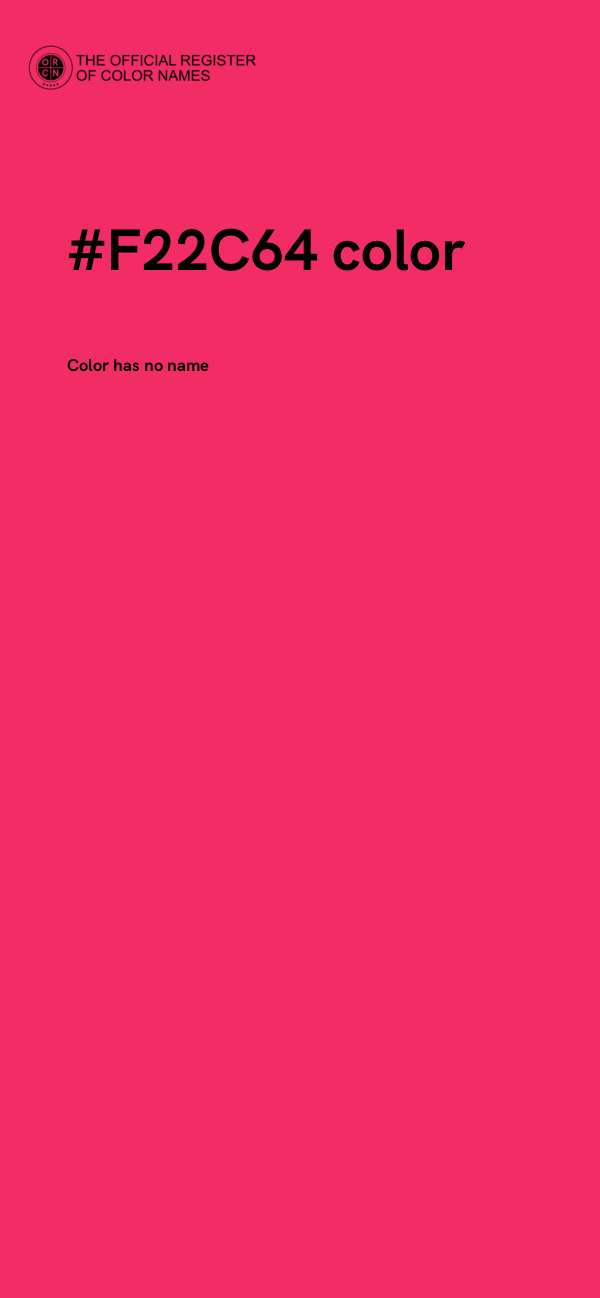 #F22C64 color image