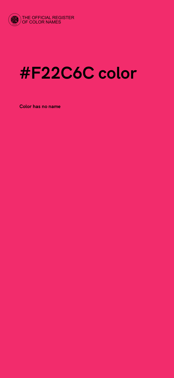 #F22C6C color image