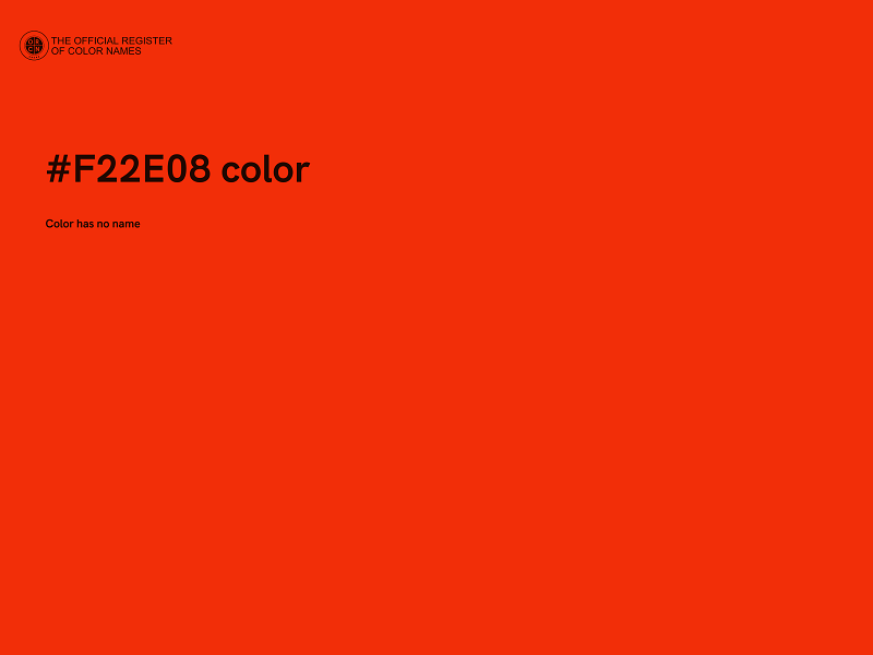 #F22E08 color image