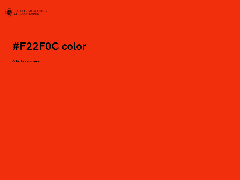 #F22F0C color image