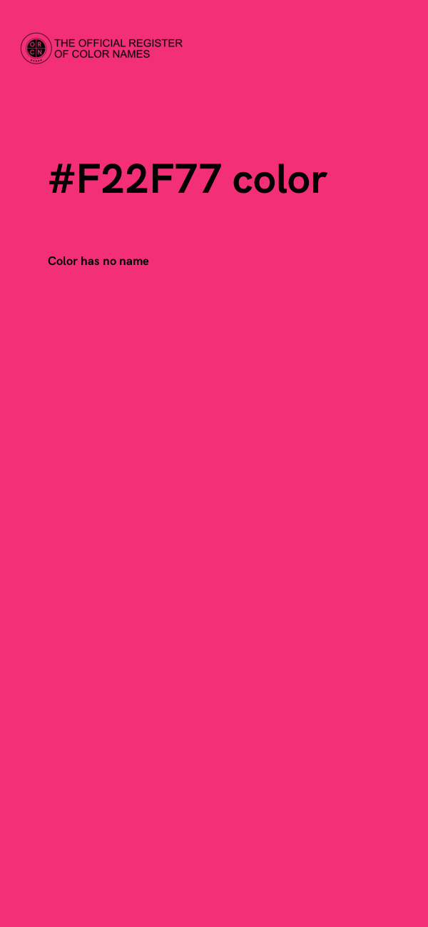 #F22F77 color image
