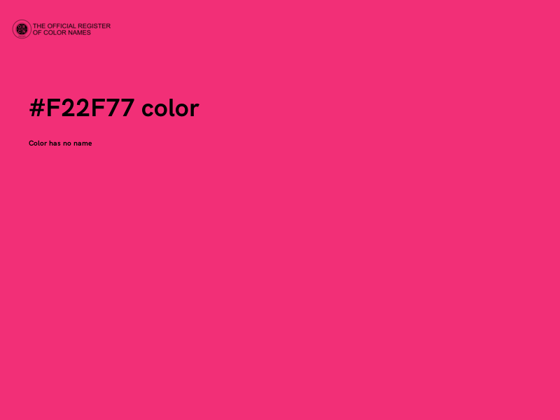 #F22F77 color image