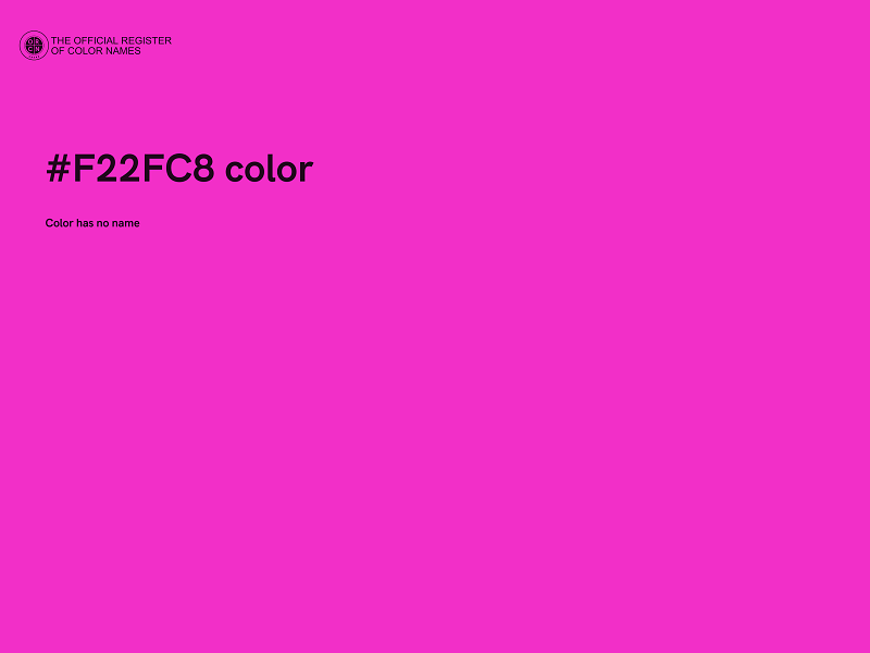 #F22FC8 color image