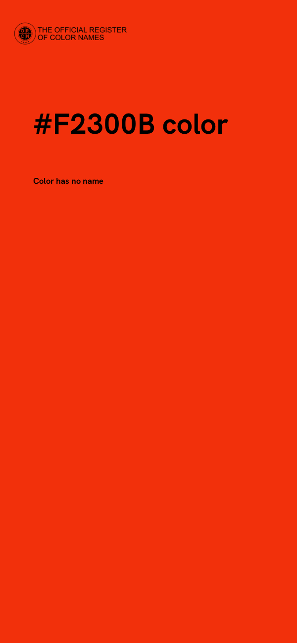 #F2300B color image