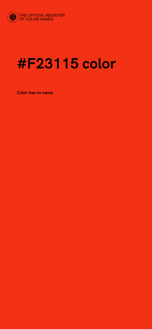 #F23115 color image