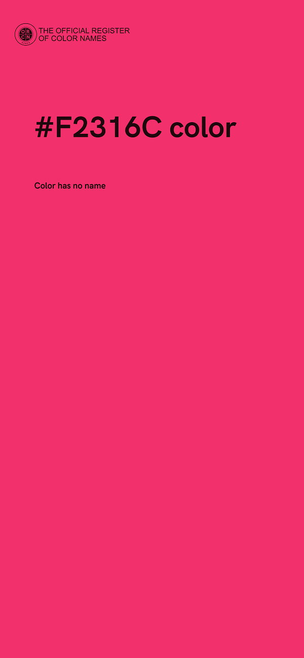 #F2316C color image