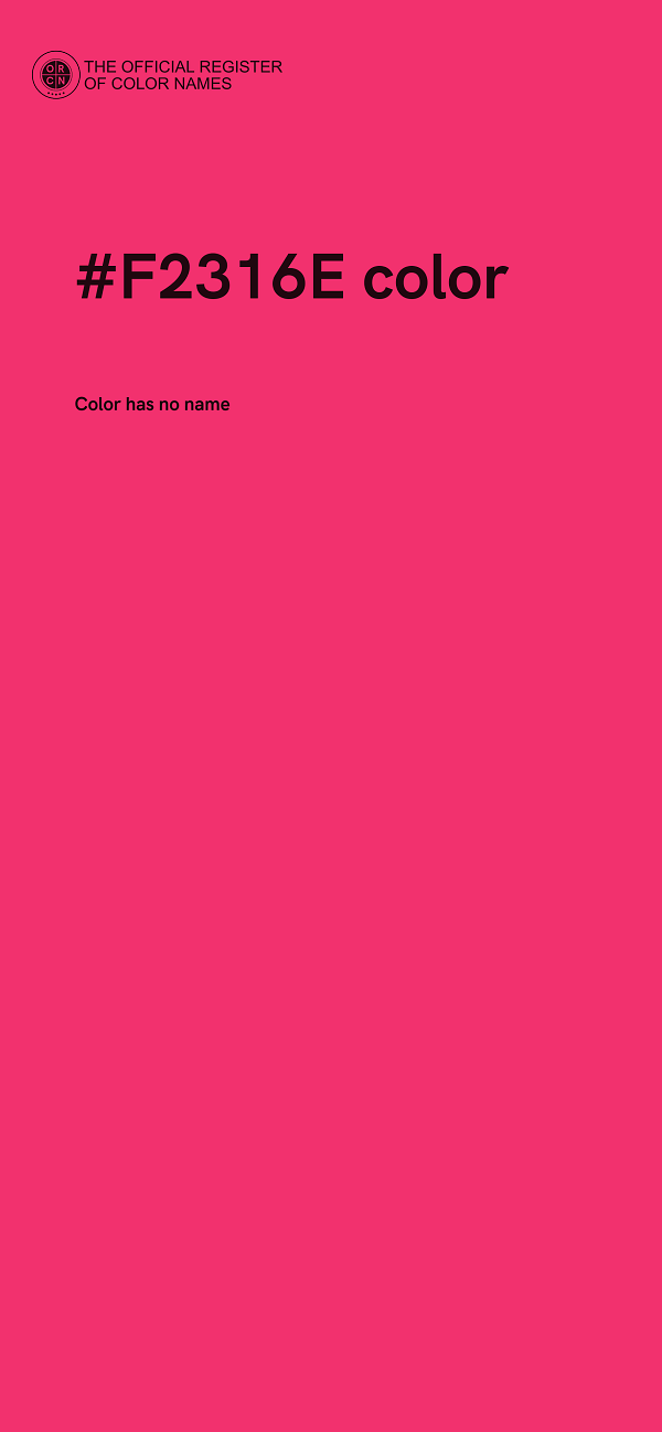 #F2316E color image