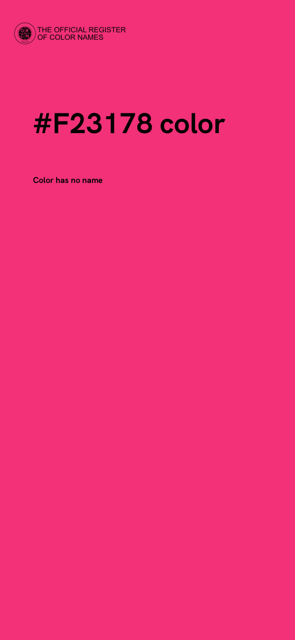 #F23178 color image