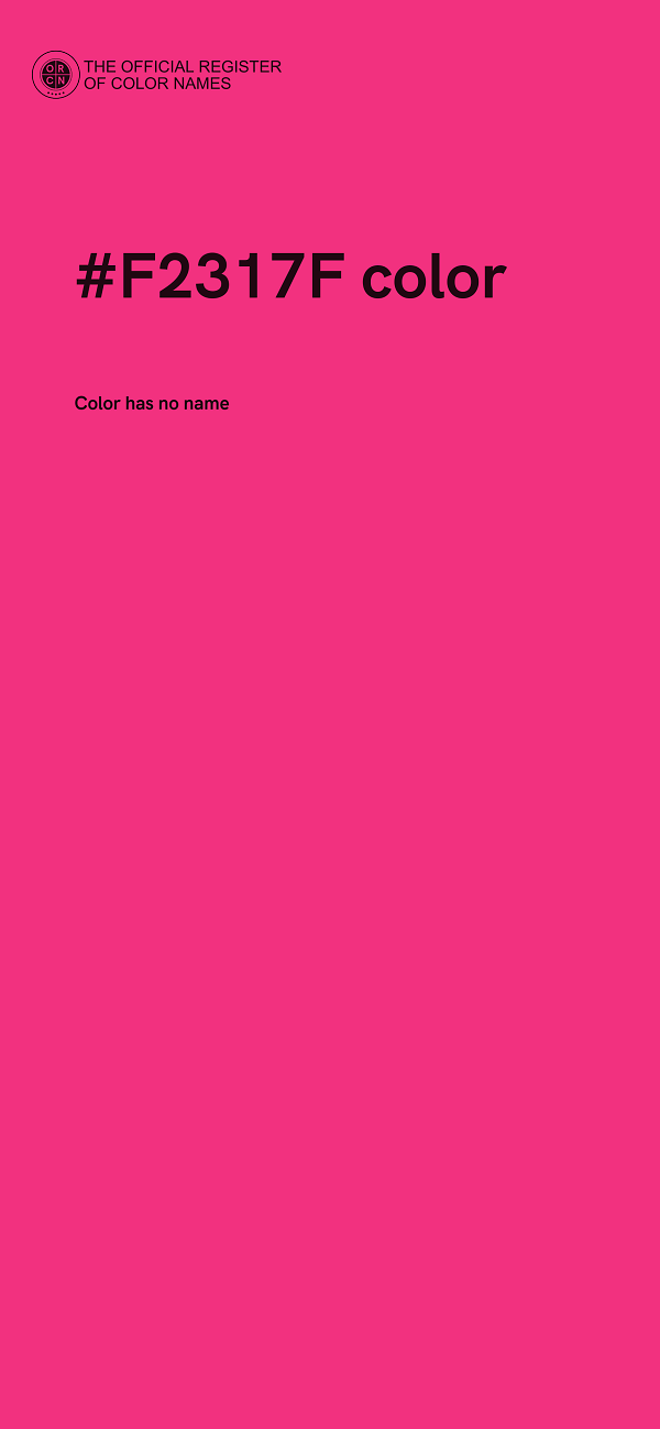 #F2317F color image