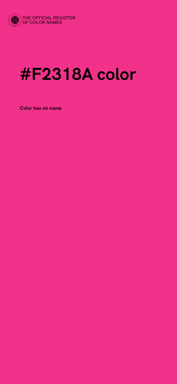 #F2318A color image