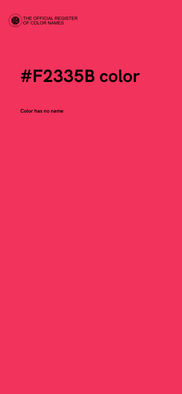 #F2335B color image