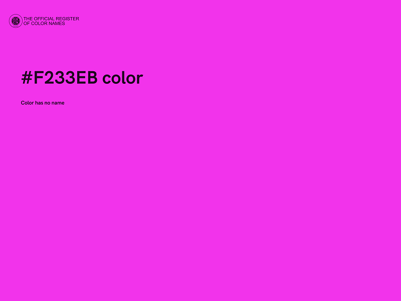 #F233EB color image