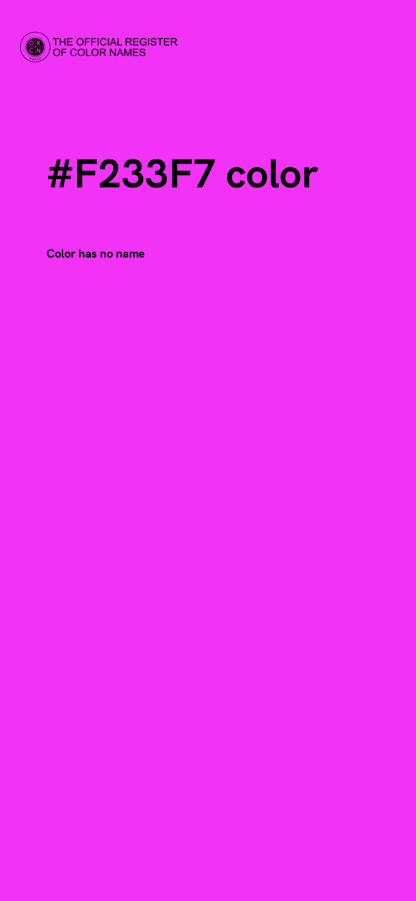 #F233F7 color image